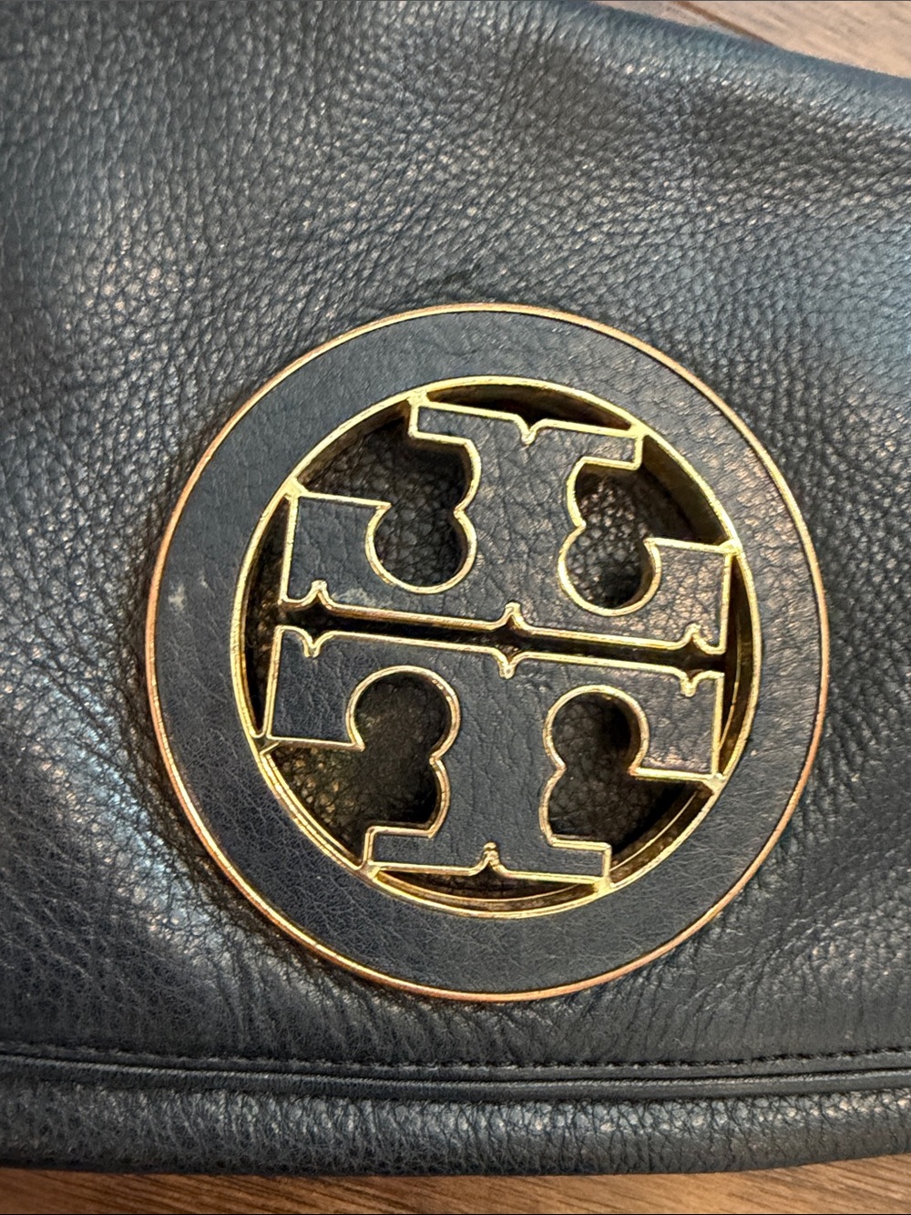 Tory Burch Black Leather Crossbody with Gold-Tone Logo and Chain - C39-182 - Picture 4 of 14